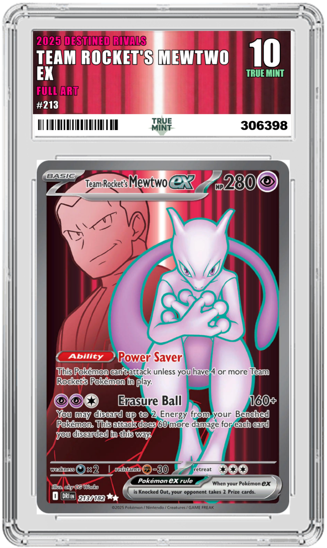 Team Rocket's Mewtwo ex — TrueMint 10 True Mint slab